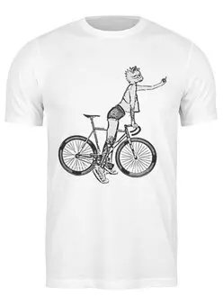 Заказать мужскую футболку в Москве. Футболка классическая Bike Punk  от oneredfoxstore@gmail.com - готовые дизайны и нанесение принтов.