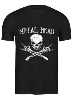 Заказать мужскую футболку в Москве. Футболка классическая Metal Head от Серега Шнайдер - готовые дизайны и нанесение принтов.