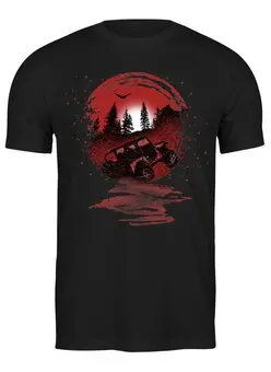 Заказать мужскую футболку в Москве. Футболка классическая Offroad от oneredfoxstore@gmail.com - готовые дизайны и нанесение принтов.