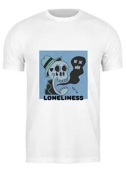 Заказать мужскую футболку в Москве. Футболка классическая Loneliness от Tony Vivaldi - готовые дизайны и нанесение принтов.