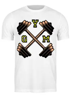 Заказать мужскую футболку в Москве. Футболка классическая GYM TOTAL!!! от Алексс Неро - готовые дизайны и нанесение принтов.