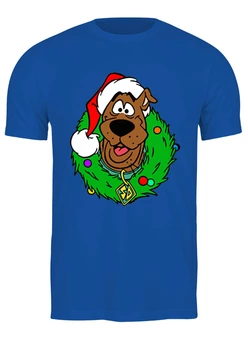 Заказать мужскую футболку в Москве. Футболка классическая Doggy Christmas от skynatural - готовые дизайны и нанесение принтов.