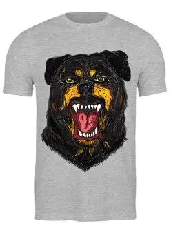 Заказать мужскую футболку в Москве. Футболка классическая Rottweiler от Tony Rizzo - готовые дизайны и нанесение принтов.