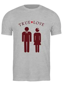 Заказать мужскую футболку в Москве. Футболка классическая Изображение влюбленной пары . от Juliajull - готовые дизайны и нанесение принтов.