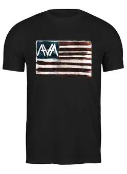 Заказать мужскую футболку в Москве. Футболка классическая Flag Banner AvA от slider - готовые дизайны и нанесение принтов.