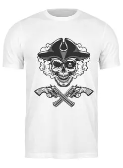 Заказать мужскую футболку в Москве. Футболка классическая Футболка "Пиратский череп" от Re  Tyan - готовые дизайны и нанесение принтов.