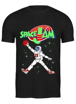 Заказать мужскую футболку в Москве. Футболка классическая Space Jam от skynatural - готовые дизайны и нанесение принтов.