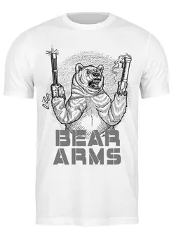 Заказать мужскую футболку в Москве. Футболка классическая Bear Arms от Leichenwagen - готовые дизайны и нанесение принтов.