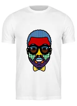 Заказать мужскую футболку в Москве. Футболка классическая Kanye West от Just kidding - готовые дизайны и нанесение принтов.