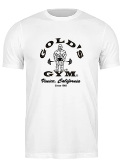 Заказать мужскую футболку в Москве. Футболка классическая Golds Gym 1965 Venice California t-shot wear от KinoArt - готовые дизайны и нанесение принтов.