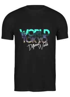 Заказать мужскую футболку в Москве. Футболка классическая "DIFFERENT WORLD": Tokyo от Octopuslabel - готовые дизайны и нанесение принтов.