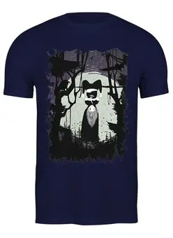 Заказать мужскую футболку в Москве. Футболка классическая Forest Girl In The Woods от oneredfoxstore@gmail.com - готовые дизайны и нанесение принтов.
