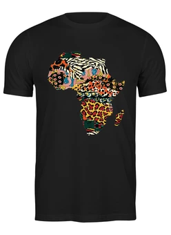 Заказать мужскую футболку в Москве. Футболка классическая Красочная Африка от skynatural - готовые дизайны и нанесение принтов.