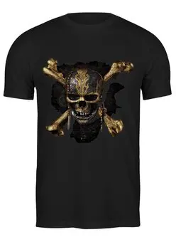 Заказать мужскую футболку в Москве. Футболка классическая Skulls Pirates of the Caribbean Logo от to4a - готовые дизайны и нанесение принтов.