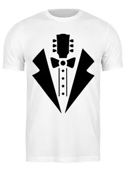 Заказать мужскую футболку в Москве. Футболка классическая гитара-галстук от queen  - готовые дизайны и нанесение принтов.