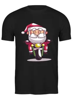 Заказать мужскую футболку в Москве. Футболка классическая Санта мото от T-shirt print  - готовые дизайны и нанесение принтов.