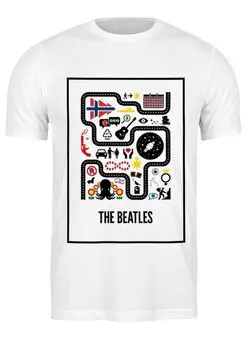 Заказать мужскую футболку в Москве. Футболка классическая The Beatles от Weed Stuff`a - готовые дизайны и нанесение принтов.