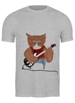 Заказать мужскую футболку в Москве. Футболка классическая Rock Owl от ntalya - готовые дизайны и нанесение принтов.