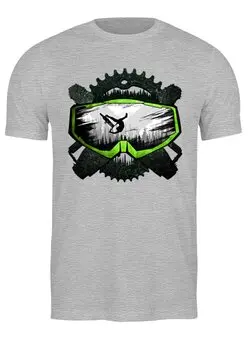Заказать мужскую футболку в Москве. Футболка классическая Mask MTB Logo от oneredfoxstore@gmail.com - готовые дизайны и нанесение принтов.