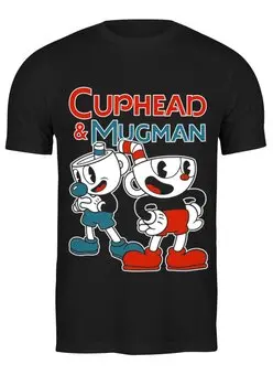 Заказать мужскую футболку в Москве. Футболка классическая Cuphead and Mugman от geekbox - готовые дизайны и нанесение принтов.