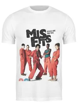 Заказать мужскую футболку в Москве. Футболка классическая Отбросы-Mis Fits от sовесть - готовые дизайны и нанесение принтов.