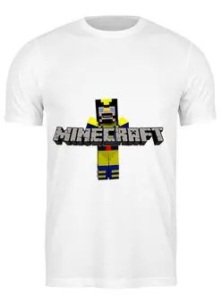 Заказать мужскую футболку в Москве. Футболка классическая Minecraft от торгаш - готовые дизайны и нанесение принтов.