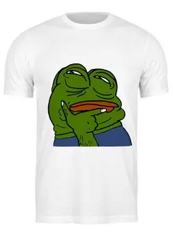 Заказать мужскую футболку в Москве. Футболка классическая Pepe the Frog от denis01001 - готовые дизайны и нанесение принтов.