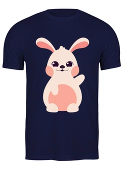 Заказать мужскую футболку в Москве. Футболка классическая Pink Bunny от skynatural - готовые дизайны и нанесение принтов.