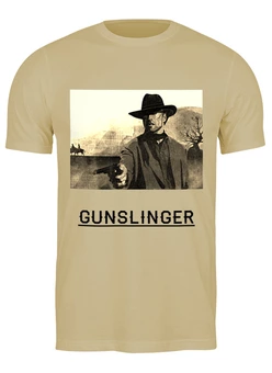 Заказать мужскую футболку в Москве. Футболка классическая Gunslinger от Александр  - готовые дизайны и нанесение принтов.