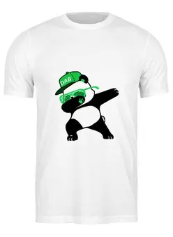 Заказать мужскую футболку в Москве. Футболка классическая Dab Panda  от DESIGNER   - готовые дизайны и нанесение принтов.