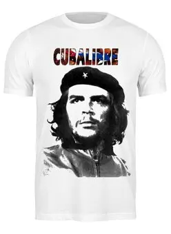 Заказать мужскую футболку в Москве. Футболка классическая Cuba libre, Hasta La. Victoria Siempre! от madw - готовые дизайны и нанесение принтов.