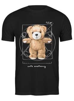 Заказать мужскую футболку в Москве. Футболка классическая Медведь   от Print design  - готовые дизайны и нанесение принтов.