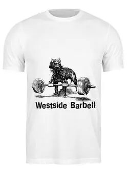 Заказать мужскую футболку в Москве. Футболка классическая Westside Barbell Hoodie от BigBrother - готовые дизайны и нанесение принтов.