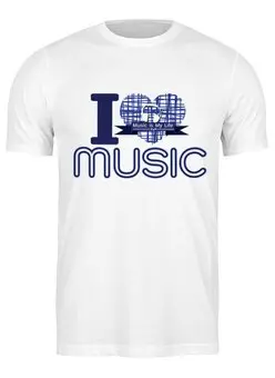 Заказать мужскую футболку в Москве. Футболка классическая Музыка   от T-shirt print  - готовые дизайны и нанесение принтов.