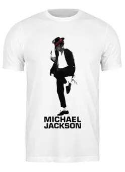 Заказать мужскую футболку в Москве. Футболка классическая Michael Jackson  от carolina - готовые дизайны и нанесение принтов.