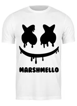 Заказать мужскую футболку в Москве. Футболка классическая Marshmello от weeert - готовые дизайны и нанесение принтов.