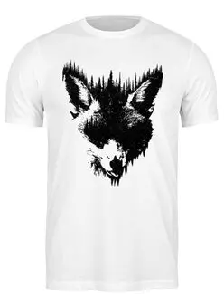 Заказать мужскую футболку в Москве. Футболка классическая Forest Fox от oneredfoxstore@gmail.com - готовые дизайны и нанесение принтов.
