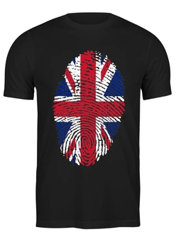 Заказать мужскую футболку в Москве. Футболка классическая Отпечаток Британии от skynatural - готовые дизайны и нанесение принтов.