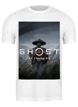 Заказать мужскую футболку в Москве. Футболка классическая Ghost of Tsushima от GeekFox  - готовые дизайны и нанесение принтов.