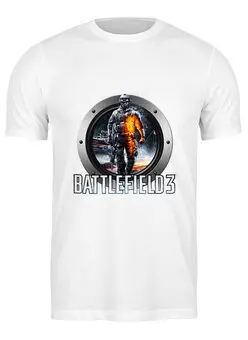 Заказать мужскую футболку в Москве. Футболка классическая Battlefield 3 от THE_NISE  - готовые дизайны и нанесение принтов.