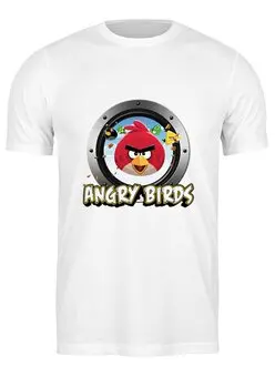 Заказать мужскую футболку в Москве. Футболка классическая Angry Birds от THE_NISE  - готовые дизайны и нанесение принтов.