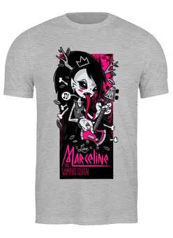 Заказать мужскую футболку в Москве. Футболка классическая Vampire rocker girl от Leichenwagen - готовые дизайны и нанесение принтов.