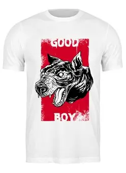 Заказать мужскую футболку в Москве. Футболка классическая Good boy от Kostya  - готовые дизайны и нанесение принтов.