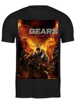 Заказать мужскую футболку в Москве. Футболка классическая GEARS OF WAR от robus - готовые дизайны и нанесение принтов.