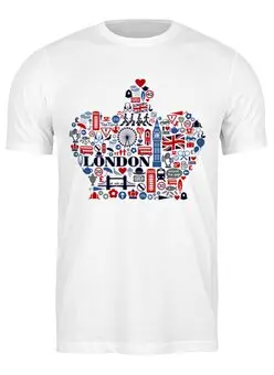 Заказать мужскую футболку в Москве. Футболка классическая LONDON от CoolDesign - готовые дизайны и нанесение принтов.