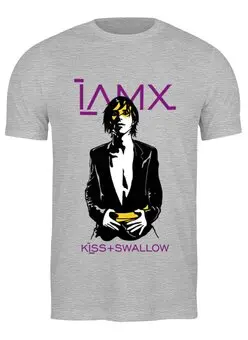 Заказать мужскую футболку в Москве. Футболка классическая IAMX / Kiss And Swallow от OEX design - готовые дизайны и нанесение принтов.