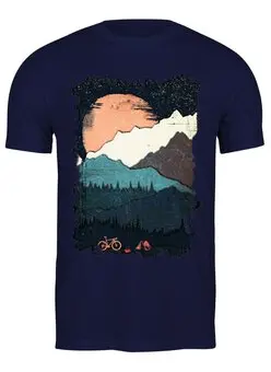 Заказать мужскую футболку в Москве. Футболка классическая Gravel Travel от oneredfoxstore@gmail.com - готовые дизайны и нанесение принтов.