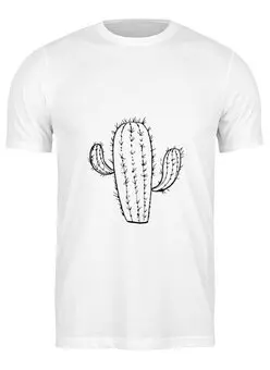 Заказать мужскую футболку в Москве. Футболка классическая кактус от THE_NISE  - готовые дизайны и нанесение принтов.