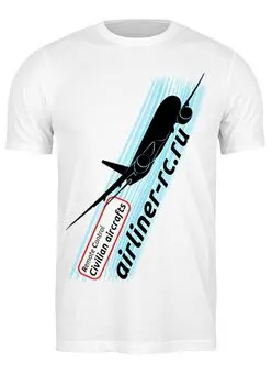 Заказать мужскую футболку в Москве. Футболка классическая Airliner-rc #1 от Mikhail Karasev - готовые дизайны и нанесение принтов.