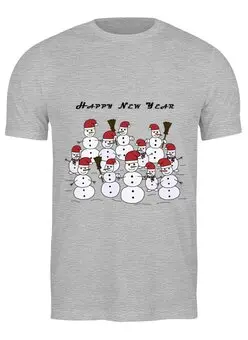 Заказать мужскую футболку в Москве. Футболка классическая С Новым годом от Sofia  - готовые дизайны и нанесение принтов.